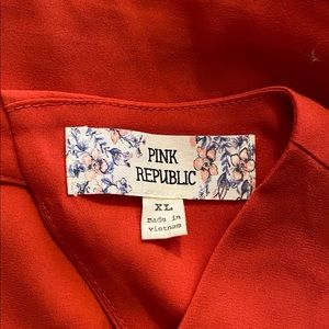 Orangey/Red simple loose dress!